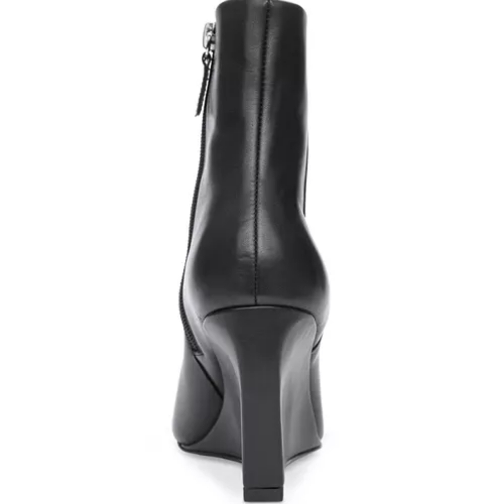 SANCTUARY Women's Pacer Pointed Toe Wedge Booties. Size 10. Color Black. - Picture 4 of 12